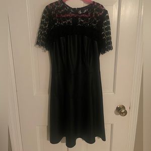 Zara woman S lace and faux leather dress